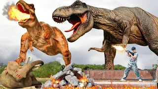 The Best of Dinosaur T-Rex Attack | T-Rex vs Elephant | Jurassic Park 6 | Dinosaur movie | Ms Sandy