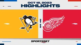 NHL Highlights | Penguins vs. Red Wings - October 18, 2023