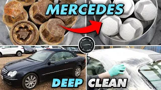 Deep Cleaning a Mercedes 15 year old Disaster detail Dirty/Filthy Car CLK