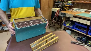 Replacing the valve pads on accordion.  Part 1