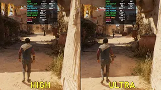 Assassins Creed Mirage: High vs Ultra - RTX 3080 1440P DLSS