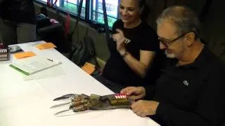 Robert Englund signs his first Power Glove replica!