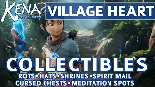 Kena Bridge of Spirits - Village Heart All Collectible Locations (Rots, Hats, Chests, Mail, Shrines)