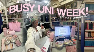 study vlog 🖇️ managing busy uni days,  productive study tips, student success at college 2024