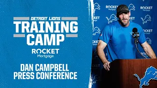 Detroit Lions Training Camp Availability: Aug. 2, 2021 | Dan Campbell