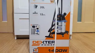 Пылесос строительный DEXTER power 20L 1400w