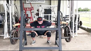 400 x 5 | Earthquake Bar Squats | Home Gym | BigJsExtremeFitness