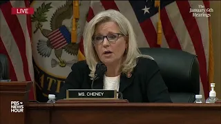 WATCH: Rep. Cheney gives closing statement, says Trump tried to call a committee witness