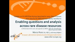 ELIXIR Webinar - Update on Rare Disease test case for ELIXIR Interoperability backbone  (Oct 2015)