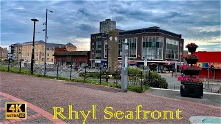 Morning Walk Rhyl Seafront, North Wales in July 2020 in 4K