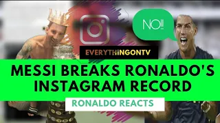 #MESSI Breaks #RONALDO's Instagram Record With 20 Million Likes: Cristiano Reacts!!!