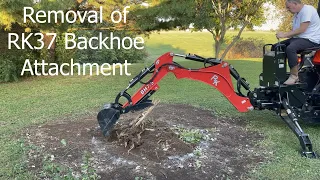RK Tractor 37 Backhoe Attachment - Removal