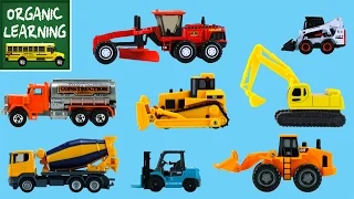 Learning Construction Vehicles Names & Sounds for Kids - Hot Wheels, Matchbox, Tomica トミカ, Siku