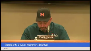 Molalla City Council  Meeting  - 4/27/2022