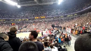 Naglasavanje himne Eurolige CRVENA ZVEZDA-CSKA