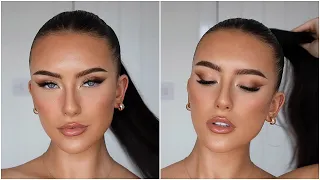 THE PERFECT DATE NIGHT MAKEUP! sultry cat eyes & bronzed, glowy skin ad | Hannah Renée