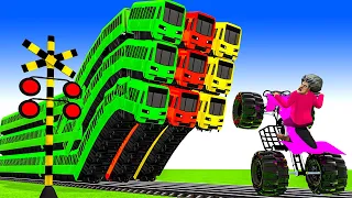 踏切アニメ  あぶない電車 TRAIN 🚦 Fumikiri 3D Railroad Crossing Animation # train