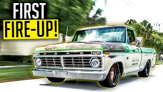 Supercharged 1973 F100 Custom Exhaust - First Start-Up! - F100: Ep. 8