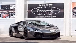 Lamborghini Aventador gets wrapped TRON style!