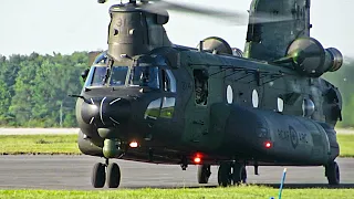 TWO RCAF CH-147 Chinooks Arriving and Departing London International Airport