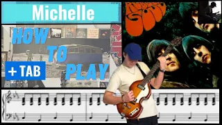 Michelle by The Beatles Bass cover + Play along Tab