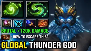 EPIC LEVEL 30 GODLIKE ZEUS +120K Total Damage Brutal Magic Burst DPS with Triple Thunder Dota 2