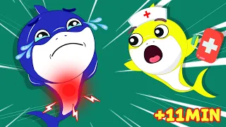 Baby Shark has a Stomachache! | Baby Shark Hospital Rescue Team | Nursery Rhymes & Kids Song + More