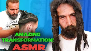 Amazing ASMR Homeless Transformation | HAIR ASMR CEYHUN