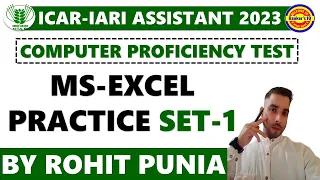 ICAR-IARI ASSISTANT COMPUTER PROFICIENCY TEST|MS EXCEL| ICAR ASSISTANT CPT PRACTICE SET-01