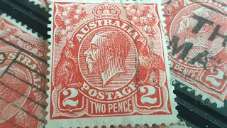 Old Australian George V stamps