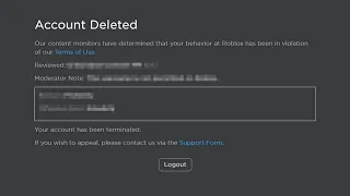 ROBLOX DELETED HIS ACCOUNT FOR NO REASON