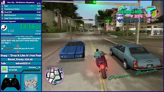 GTA Vice City Dupeless All Missions Speedrun - Hugo_One Twitch Stream - 11/28/2018