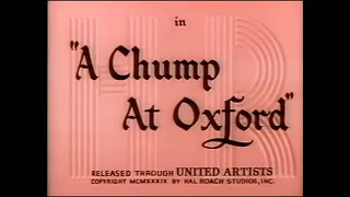 LAUREL AND HARDY - A Chump at Oxford (Color)