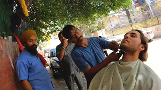 $3 Street Barber in Delhi, India 🇮🇳