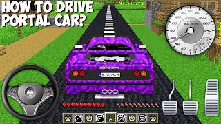 How to DRIVE A PORTAL CAR in Minecraft ? NEW PORTAL SUPERCAR !