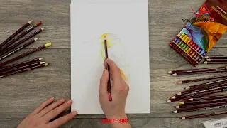 Рисунок цветными карандашами «Зимородок»