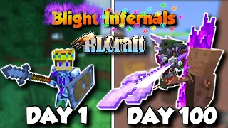 100 Days RLCraft Minecraft Challenge: All Mobs Blight and Infernal!