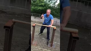 Baseball bat smash with the egg in your hand, incredible but true