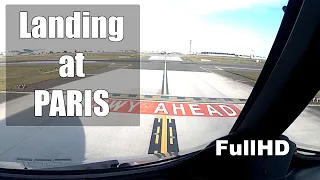 Approach and landing at Paris Charles de Gaulle Airport