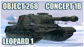 Object 268, Concept 1B & Leopard 1 • WoT Blitz Gameplay