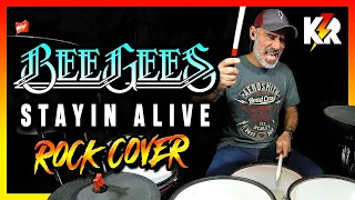 BEE GEES ⚡ Stayin Alive (ROCK Cover) Millenium MPS-850 E-Drum Set 🚀