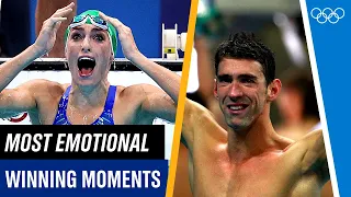 When Michael Phelps was in tears! | The most emotional gold medal winning moments