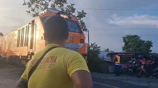 PNR DHL 9002 Crossing from Naga bound to Ligao (Bicol Commuter Train New Route)