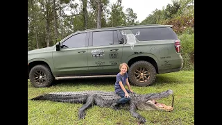 Giant 12 Ft Alligator Smoked By an 8 Year Old Girl