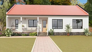 Small House Design  9.2  x 14.8 Meters (136.16 sqm ) 3 Bedroom-With Floor Plan