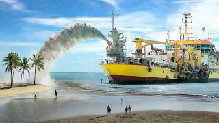 Filling MILLIONS of Cubic Meters of Sand into The Sea: INSIDE Giant Dredging Ship