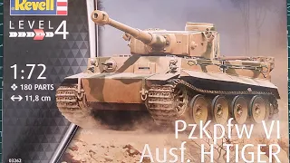 PzKpfw VI Ausf. H Tiger Revell 1:72 model kit in box review