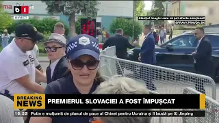 Momentul în care premierul Slovaciei, Fico, este scos din mulțime după ce a fost împușcat în abdomen