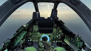 Вылет на AV-8C Harrier в VR шлеме в War Thunder. СБ режим.