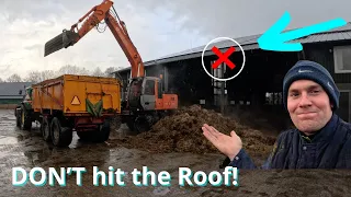 DO NOT touch the roof! - mucking out pens in the rain - Farm Vlog